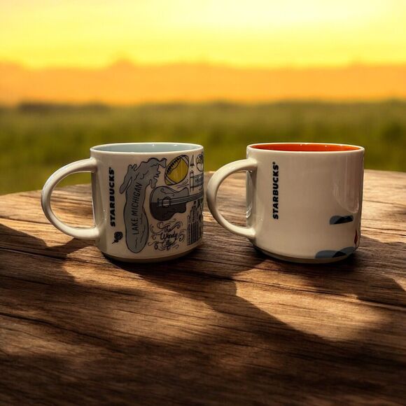 Starbucks CHICAGO Mug Pair – Been There Series & You Are Here Series –14oz – EUC - Picture 7 of 9